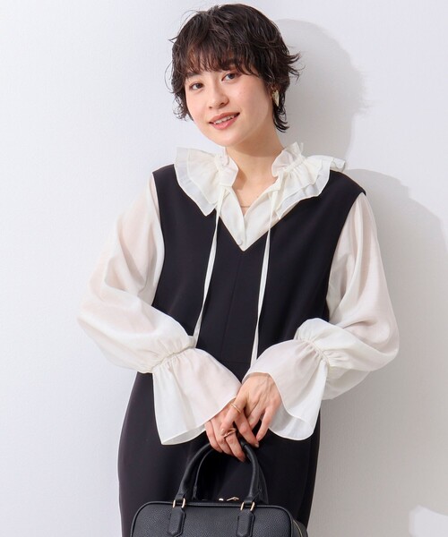 「NOLLEY'S Sophi」 長袖ブラウス 38 ブラック レディース_画像5