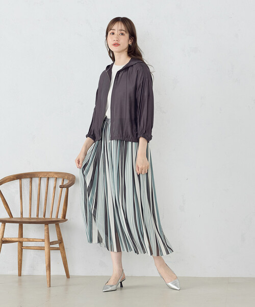 「COMME CA ISM」 プリーツスカート LARGE ブルー系その他 レディース_画像9