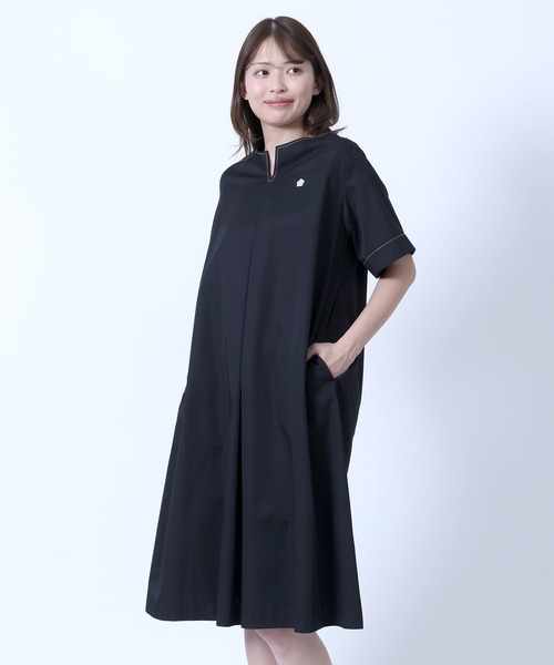 ☆ 新品 マリークワント ロゴボンディング ジャケット 黒 ブラック 半袖 ☆ MARY QUANT（マリークヮント） ワンピース 半袖 マリークワント