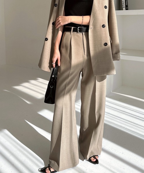 「andme」 「alma design」スラックス L オフホワイト レディース_画像4