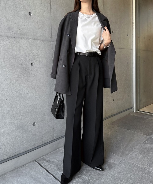 「andme」 「alma design」スラックス L オフホワイト レディース_画像7