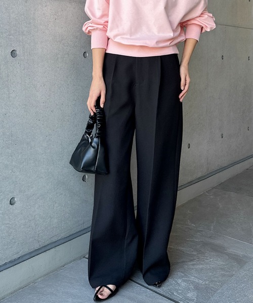 「andme」 「alma design」スラックス L オフホワイト レディース_画像8