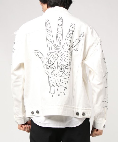 デニムジャケット gジャン TATTED HACULLA DENIM JACKET/デニムジャケット メンズ レディースの画像