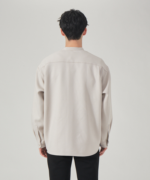 ABAHOUSE GRAY シャツ バンドカラー ブルゾン メンズ レディース