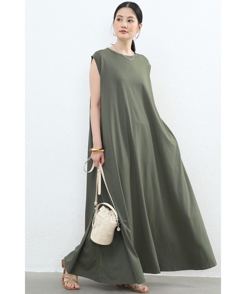 【極美品】シンゾーン マッケンジー シャツワンピース マキシ丈 ハーフスリーブ 極美品】シンゾーン マッケンジー シャツワンピース マキシ丈