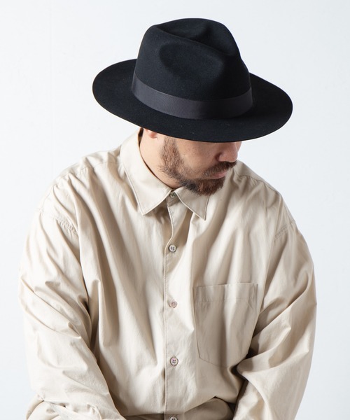KNOX（ノックス） 帽子 ハット メンズ ファインウール フラットブリム