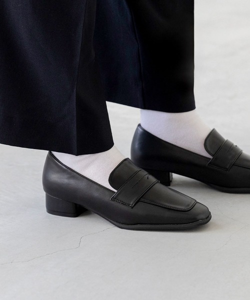 ShoePremo ベージュ コインローファー 3.5cmヒール ShoePremo ベージュ コインローファー 3.5cmヒール