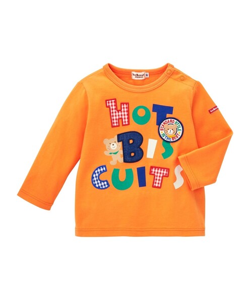HOT BISCUITS tシャツ カラフルロゴ 長袖Tシャツ キッズ 子供服 男の子