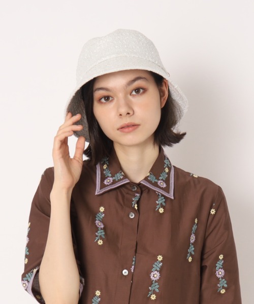 帽子 ハット バケットハット　ツイード レディース