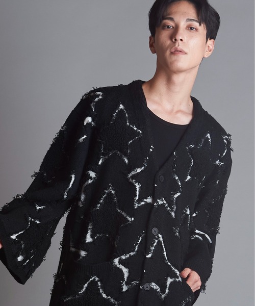 NO ID.（ノーアイディー） カーディガン 「NO ID.」Star Jacquard Long 