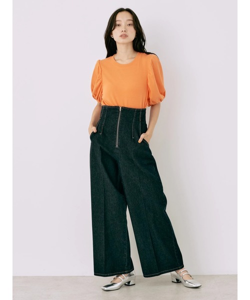デニム・ジーパン ETRO Woman Jeans Green WRNB0006AC169 V0688 earth music&ecology ジーンズ デニム デニムパンツ フロント