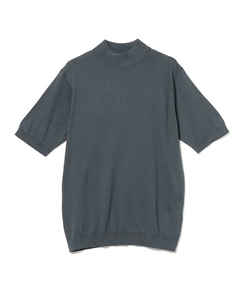 【JOHN SMEDLEY】半袖 コットン モックネックニット JOHN SMEDLEY tシャツ / コットン モックネックニット メンズ