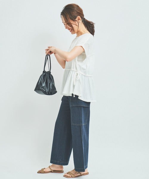 mil カーゴパンツ 「150cm前後の小柄さんサイズ」カーゴデニム