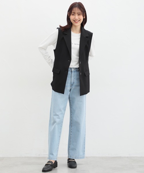 Honeys ベスト ジレ ストレッチウォッシャブルテーラード