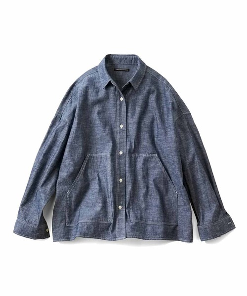 ブラウス シャツ ＴＨＲＥＥ　ＦＩＦＴＹ　ＳＴＡＮＤＡＲＤシャンブレーのシャツジャケット レディース THREE FIFTY STANDARD ブラウス シャツ THREE FIFTY