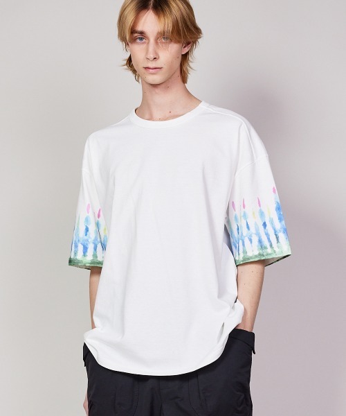 rehacer（レアセル） tシャツ : Color Dyed Sleeve CS / カラー ダイド 