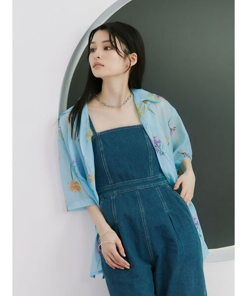 MURUA ブラウス シャツ 「WEB限定」フラワーシアーオープン