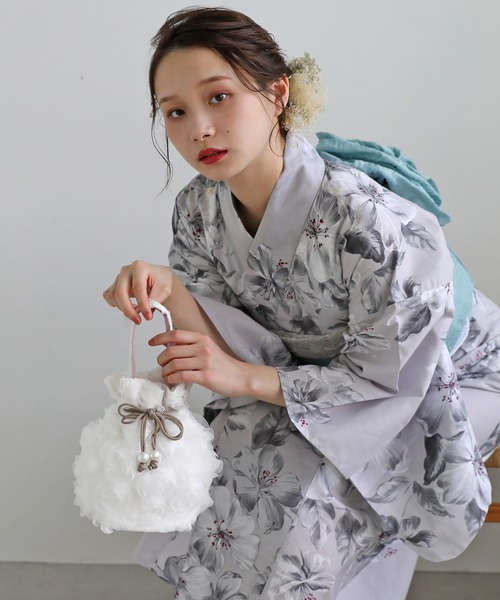 ASTRONOMY 卒業式 「選べる2デザイン」レース フラワー 巾着バッグ