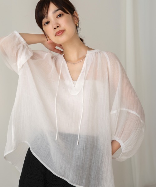Bou Jeloud（ブージュルード） チュニック シワ加工シアーチュニック