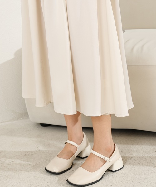 Lace Ladies ワンピース バックレースアップ パフスリーブ