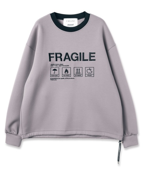Shareef トレーナー CULLNI トレーナー スウェット × SHAREEF FRAGILE Embroidery