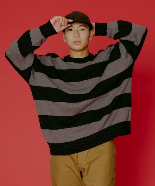 KAVU（カブー） セーター ニット Border Knit/ボーダーニット メンズ