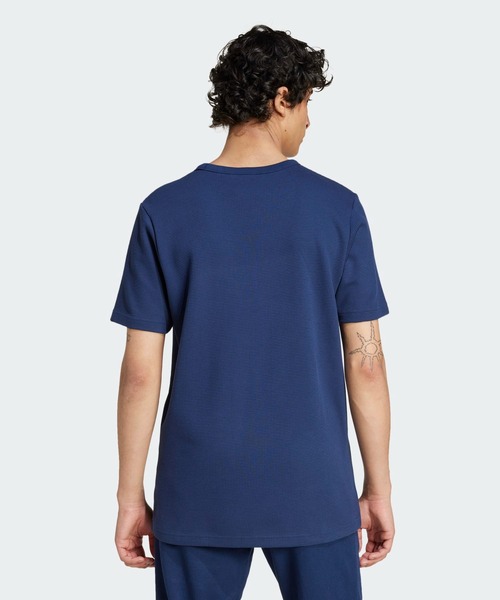 アディダス　オリジナル　ワッフルTシャツ　ブルー　Lサイズ　スリムTシャツ半袖 adidas - adidas Originals ワッフル Tシャツ 半袖 水色 Lの通販