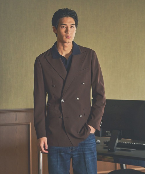 GLOBAL WORK ジャケット テーラードジャケット Wブレスト