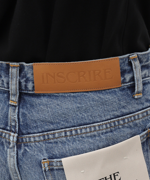 INSCRIRE ウールストライプデニムパンツ Denim Loose Fit Pants INDIGO – INSCRIRE
