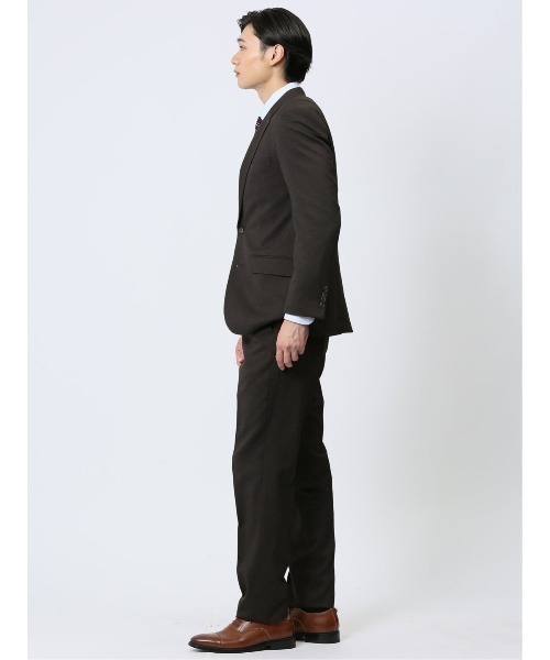 【極美品】 TAKAQ ペンチェック ウォッシャブルスーツ パンツ2本 AB7 TAKA-Q セットアップ 「ストレッチ ウォッシャブル」タカキュー