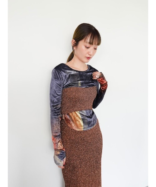 herpraha circular bustier サーキュラービスチェ Circular bustier #Jacquard_grey / Her Praha New_seasonal