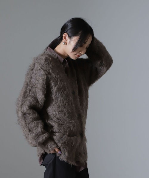 ニット セーター ロングシャギーニットカーディガン レディース | NANO universe | 19