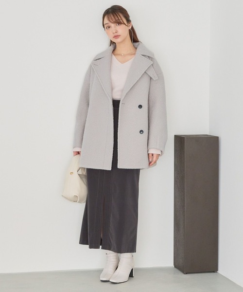 ニット セーター 「洗える」アンゴラショートVネックニット116866 レディース Andemiu ニット セーター 「洗える」アンゴラショートVネック