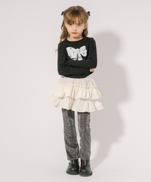 パリの子供服　シャラビア　ヘリンボーンコート➕パンツ BREEZE パンツ Im Jelly！総柄ジャガードフレアパンツ キッズ