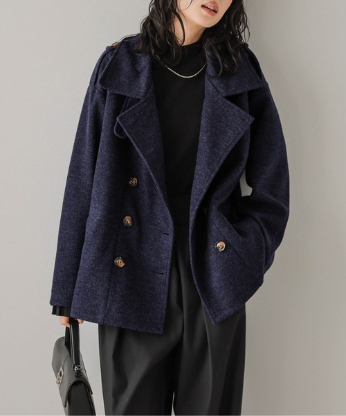 ピーコート pコート ウールライク Pコート レディース : ZOZOTOWN
