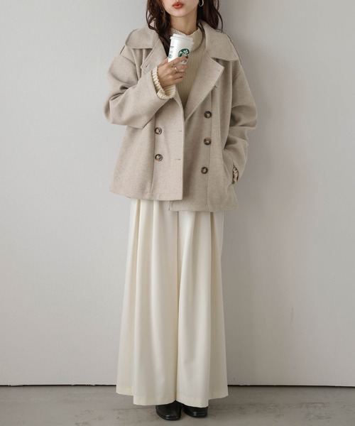 ピーコート pコート ウールライク Pコート レディース : ZOZOTOWN