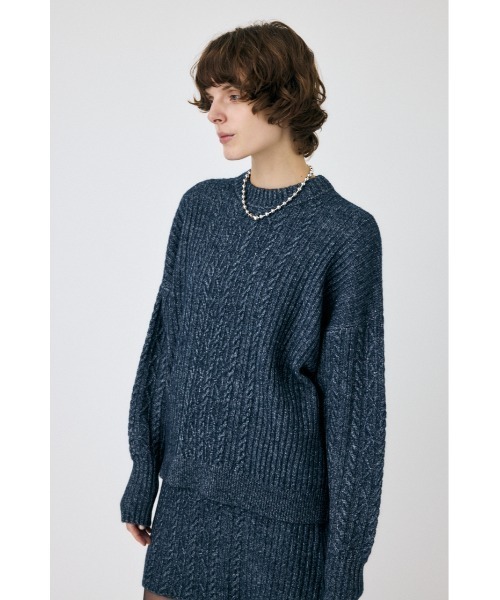 MOUSSY（マウジー） ニット セーター RIB CABLE ニットトップス