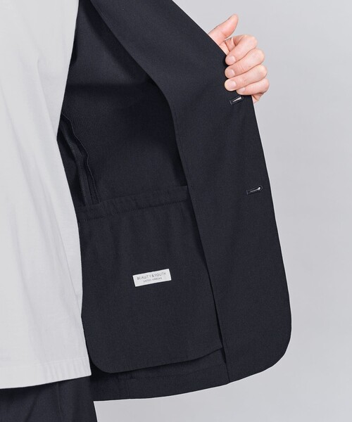 美品◯ユナイテッドアローズ　ジャージーラペルジャケットパンツ　スーツセットアップ WEB限定 WARDROBE SMART】ウインター TR セットアップ