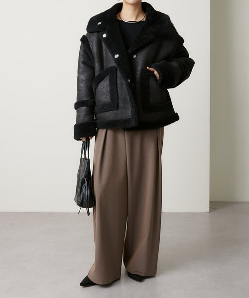 Omekashi / コート/FREE/ウール/BLK/無地/oms1032408a0002 Omekashi（オメカシ） コート FREE ブラック レディース : ZOZOTOWN