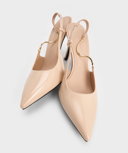 CHARLES ＆ KEITH（チャールズ&キース） パンプス チェーンアクセント