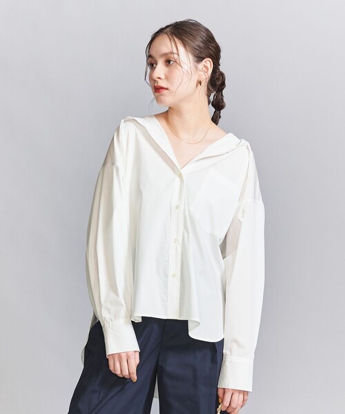 beauty&youth ブラウス シャツ フード ボリュームシャツ BEAUTY＆YOUTH UNITED ARROWS ブラウス シャツ フード