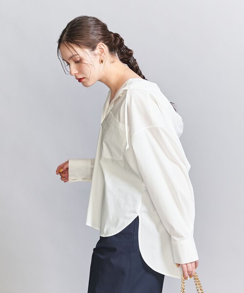 beauty&youth ブラウス シャツ フード ボリュームシャツ BEAUTY＆YOUTH UNITED ARROWS ブラウス シャツ フード