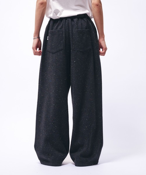 Adoon plain スラックス TWO TUCK WIDE COLOR NEP PANTS / 2