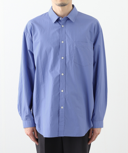 ATON シャツ (エイトン) SUVIN BROAD WASHED SHIRT BLAGGM0004 メンズ