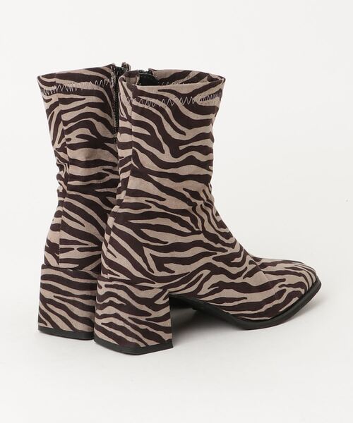 「minia」 ショートブーツ S ベージュ レディース_画像2