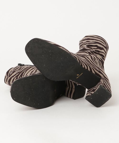 「minia」 ショートブーツ S ベージュ レディース_画像3