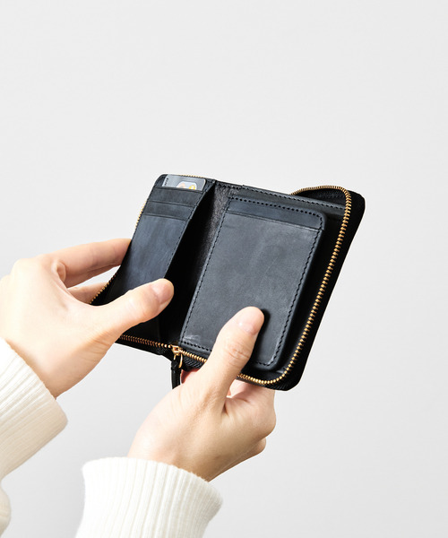 A_W ミニ 二つ折り 二つ折り財布 財布 アウ / ROUND ZIP PURSE