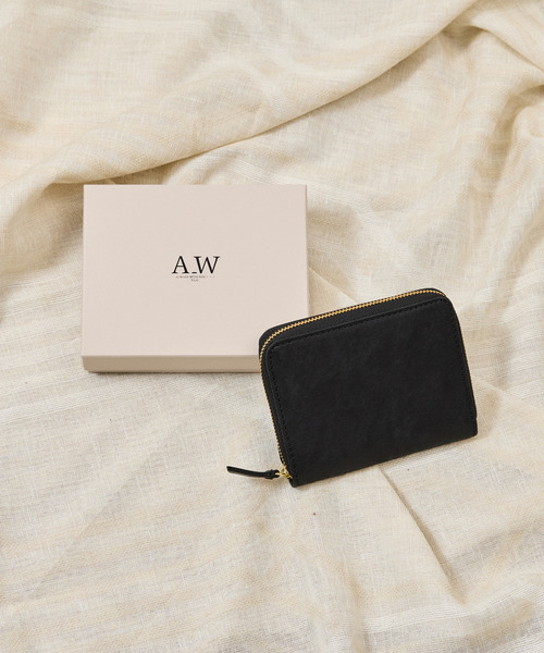 A_W 財布 アウ / ROUND ZIP PURSE プエブロレザーラウンドジップ二