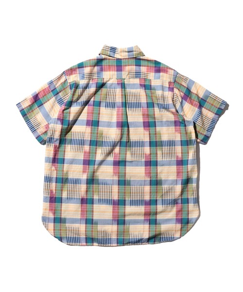 BEAMS+ シャツ イカット マドラス プルオーバー ボタンダウン