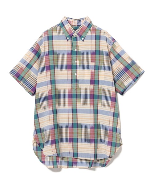 beams+ マドラスチェックシャツ クラシックフィット セール】マドラスチェック ボタンダウン S/S シャツ クラシック